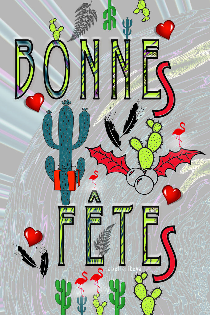 Cactus Bonne Fête Carte Postale - Labelle Ikeya Création Originale - 