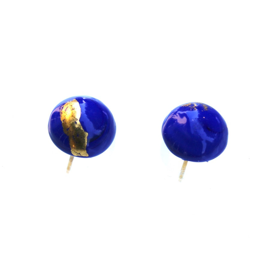Mini Orion Bleu Opaque - Labelle Ikeya Création Originale - Puce d'oreilles