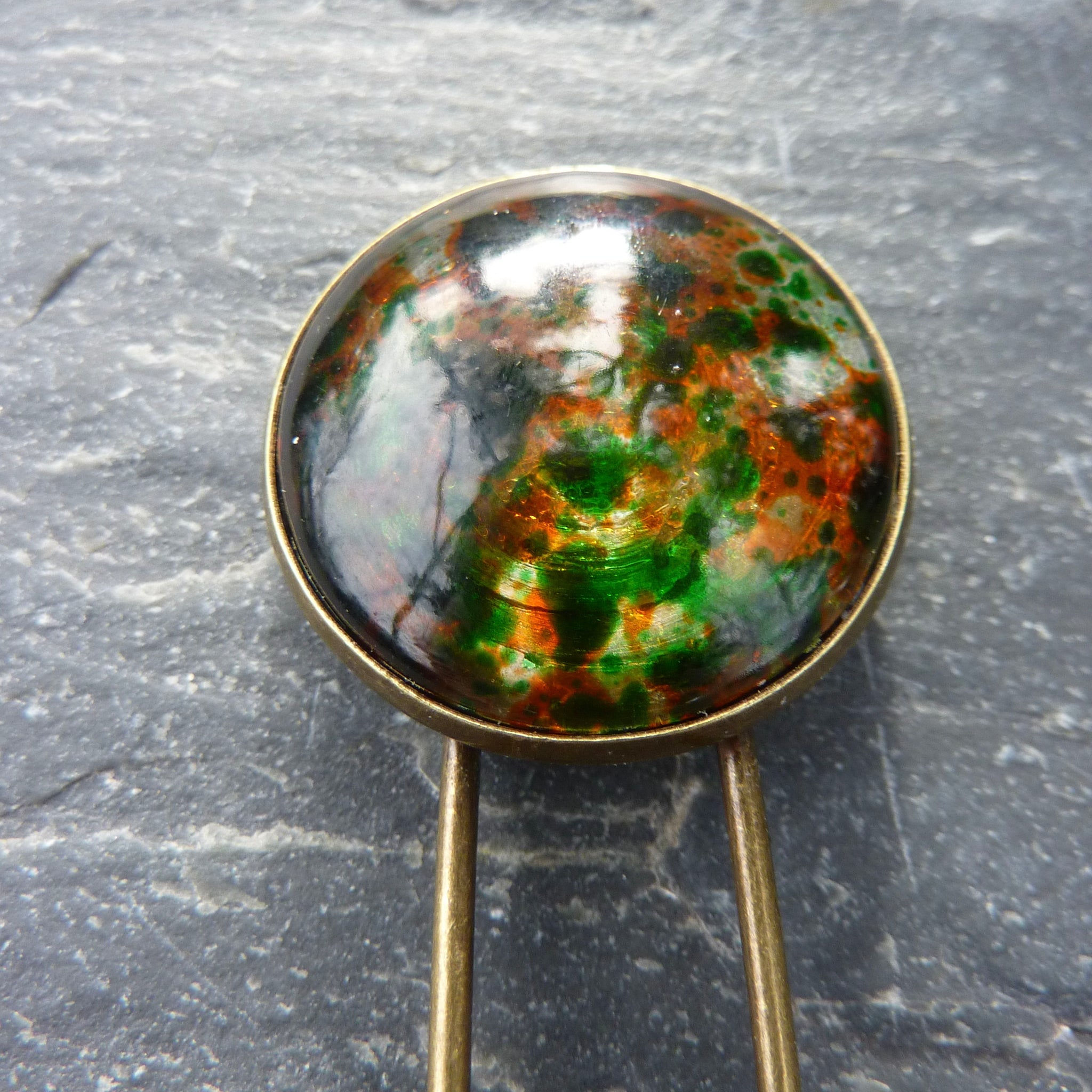 Broche épingle Revers Cafetière Ormolu Design, Cuivre/lation, Cadeau Prof