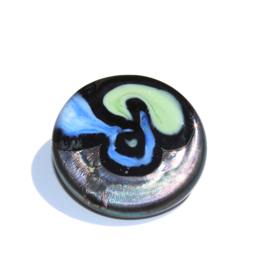 Kahelya  Bleue & Verte Murano - Labelle Ikeya Création Originale - Broches