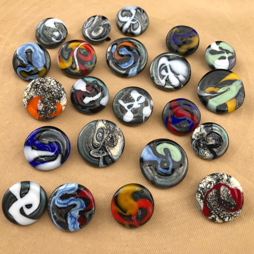 Kahelya  Bleue & Verte Murano - Labelle Ikeya Création Originale - Broches