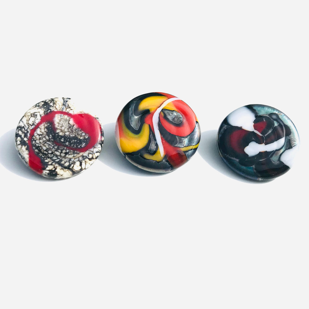 Kahelya Rouge Broche Murano - Labelle Ikeya Création Originale - Broches