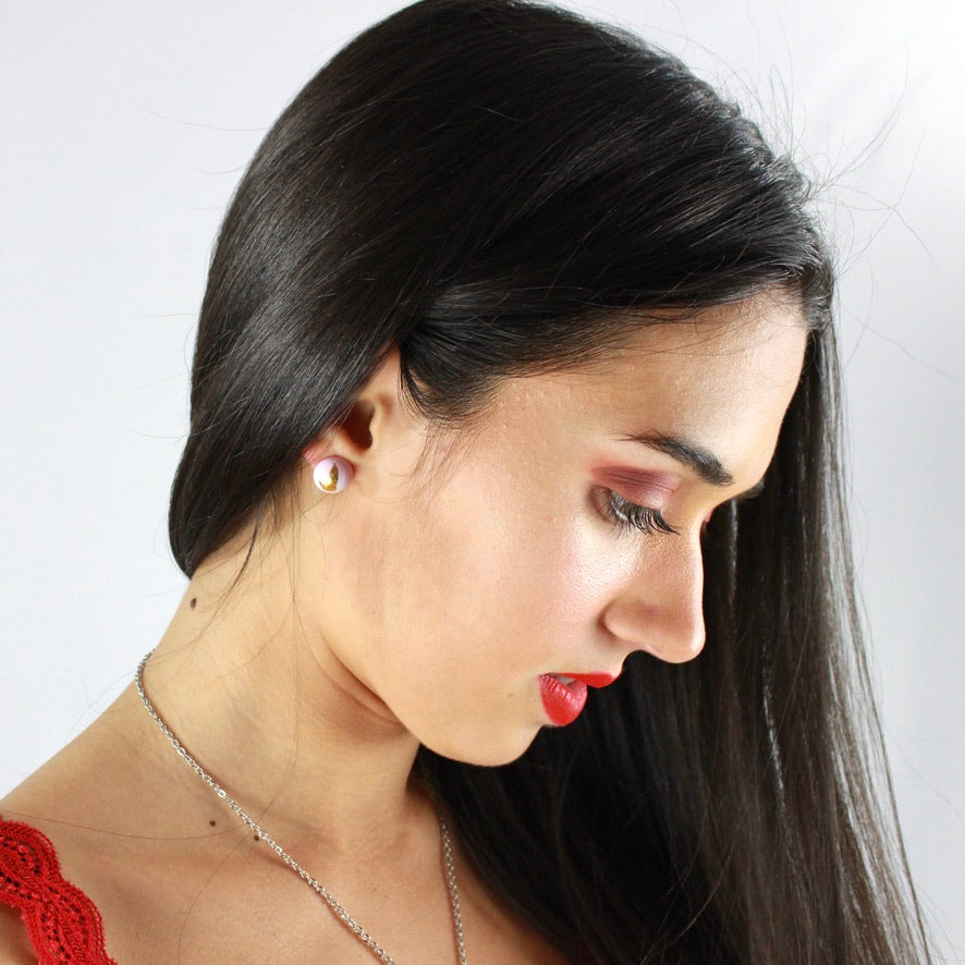 Puces Mini Orion Métalico Irisé - Labelle Ikeya Création Originale - Puce d'oreilles