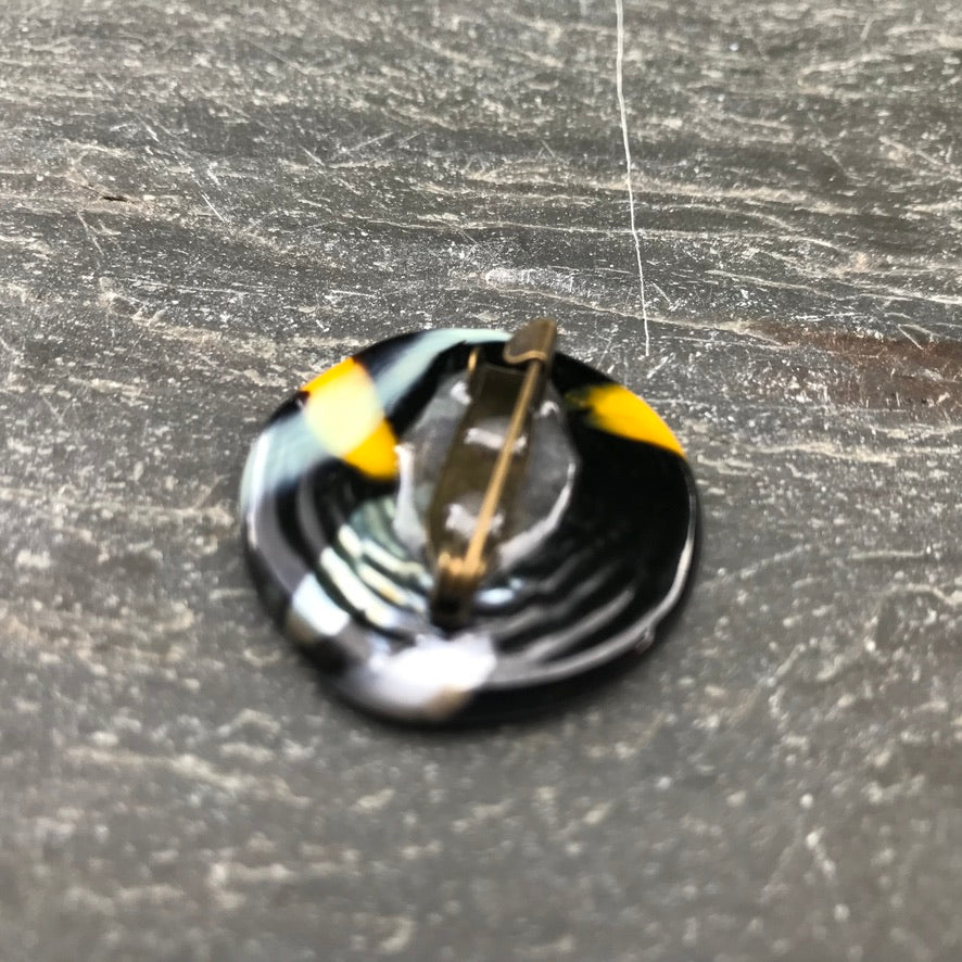 Kahelya Jaune & Verte Murano - Labelle Ikeya Création Originale - Broches