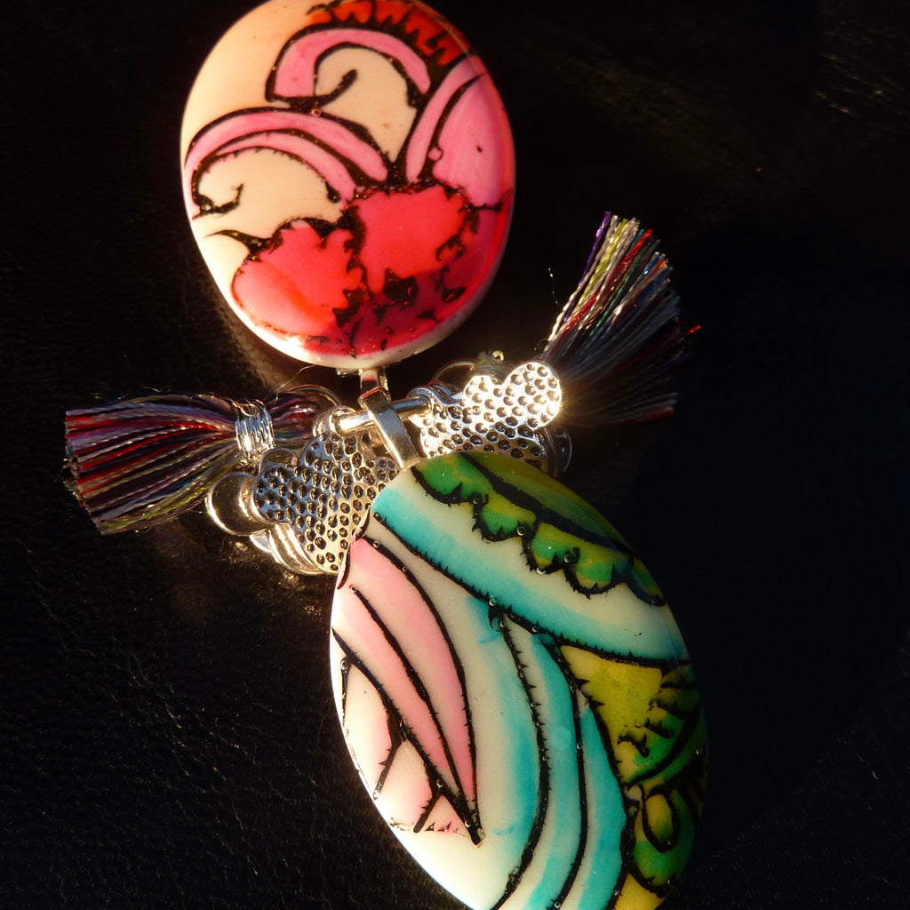 Lys Rose Broche - Labelle Ikeya Création Originale - Broches