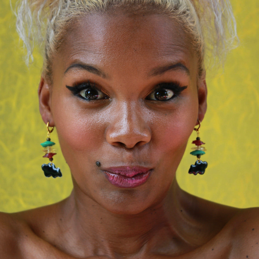 Nuage Vaporeux Aqua - Labelle Ikeya Création Originale - Boucles d'oreilles