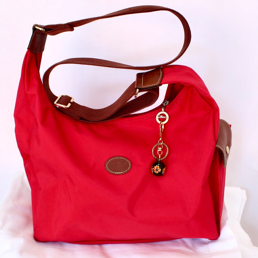 Œuf Senteur des Fleurs Murano - Labelle Ikeya Création Originale - Porte Clefs Murano