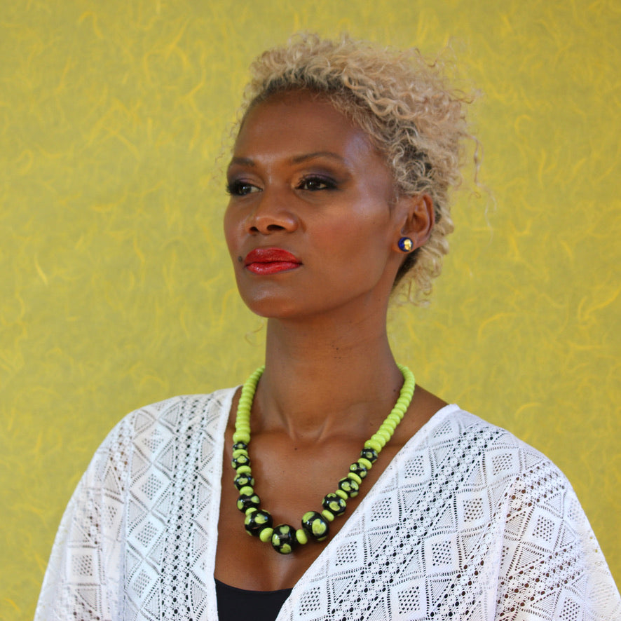 Atout Coeur Vert - Labelle Ikeya Création Originale - Collier