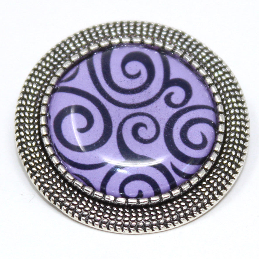 Broche Pin's Me Up Graphic Spirale - Labelle Ikeya Création Originale - Broches