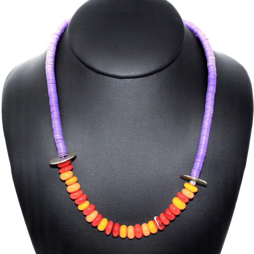 Miami Heishi Murano Color - Labelle Ikeya Création Originale - Collier