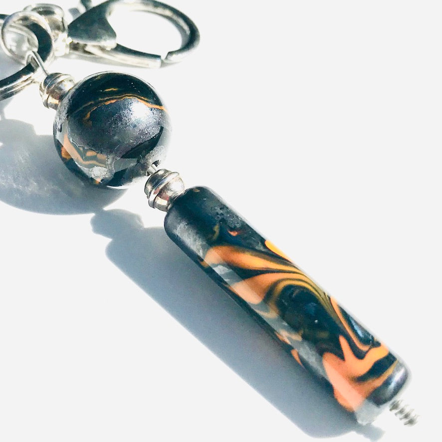 Métalico Duo Tuba - Labelle Ikeya Création Originale - Porte Clefs Murano