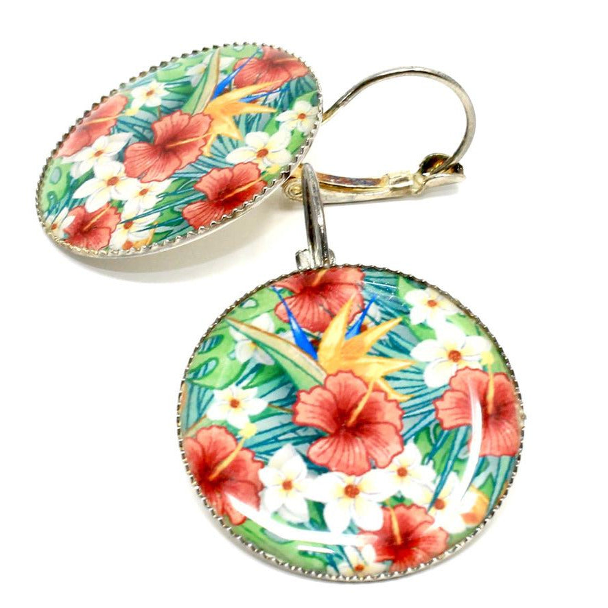 Oiseau de Paradis - Labelle Ikeya Création Originale - Boucles d'oreilles