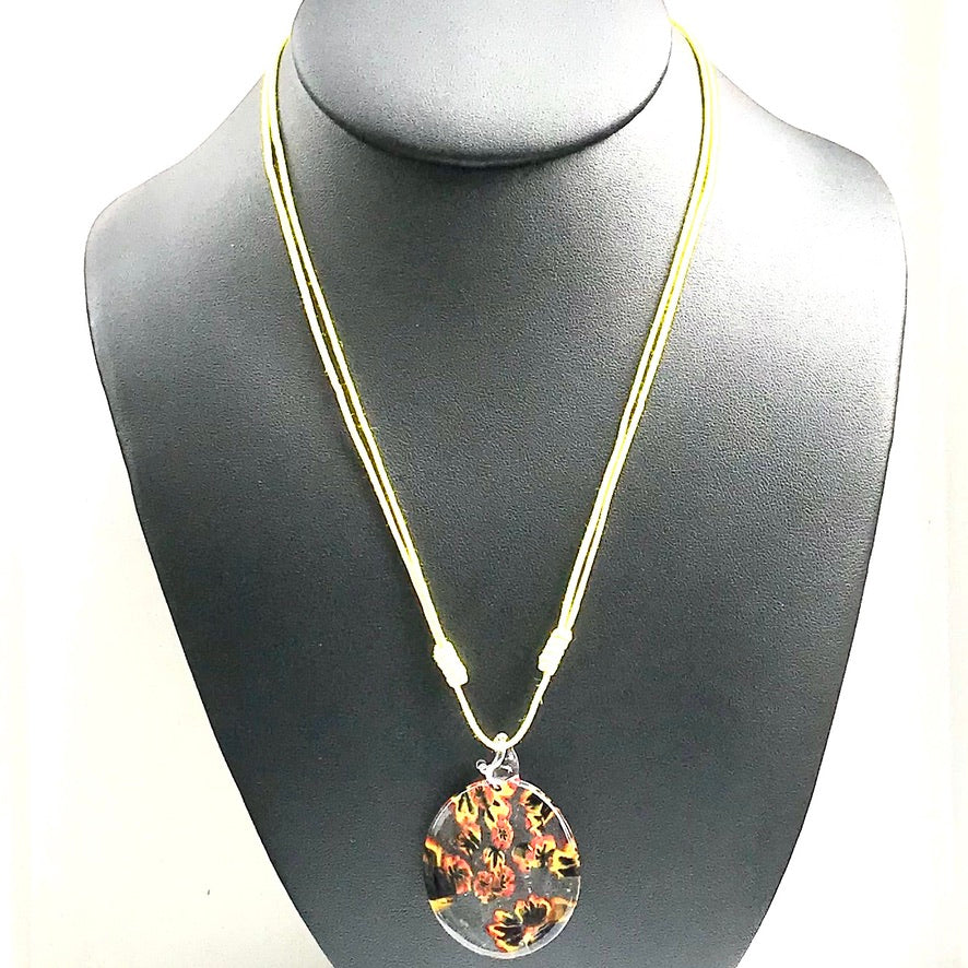 Sucettes Murano en Cordons d'été aux Senteurs Estivales - Labelle Ikeya Création Originale - Collier
