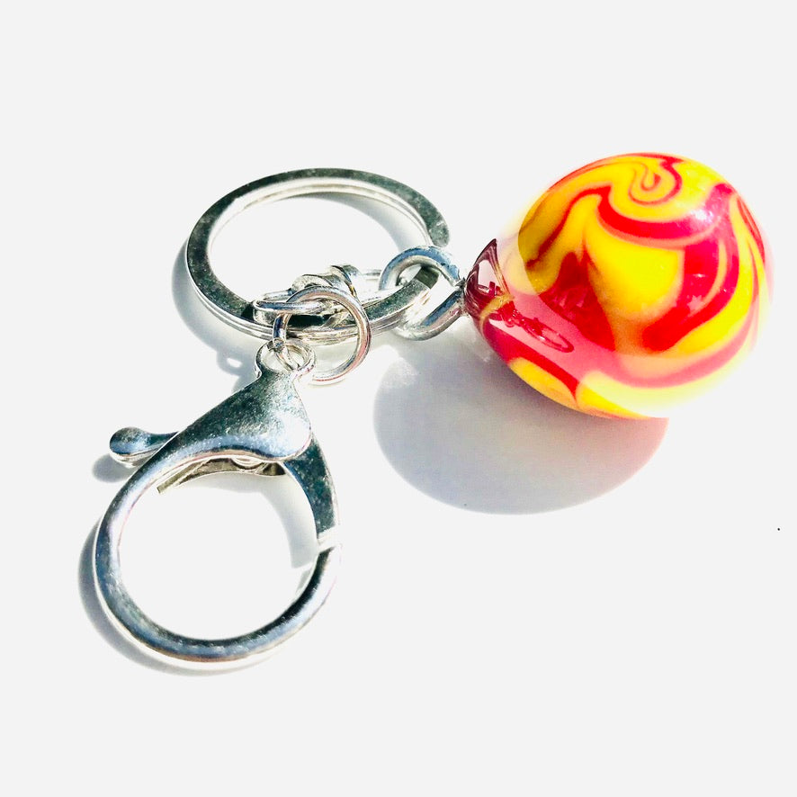 Œuf Alchimie Lumineuse Murano - Labelle Ikeya Création Originale - Porte Clefs Murano