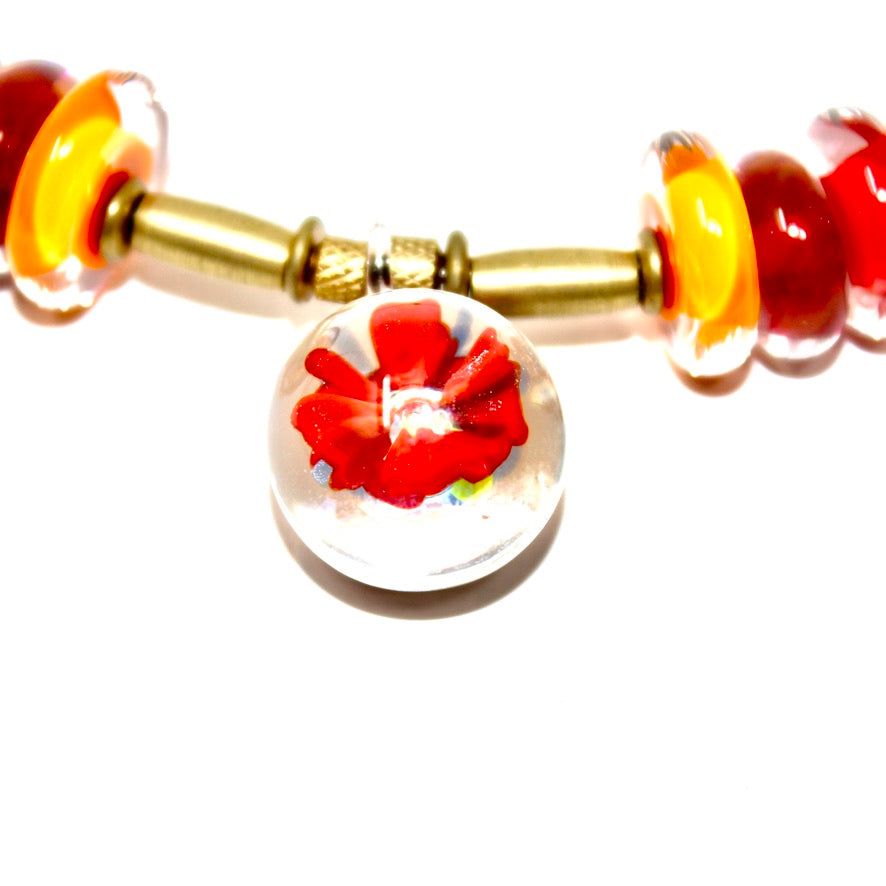 Crocosmia Aurea - Labelle Ikeya Création Originale - Ras de cou