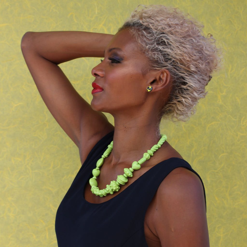 Klima Uni Vers L'Uni Vert Anis Prestige - Labelle Ikeya Création Originale - Collier