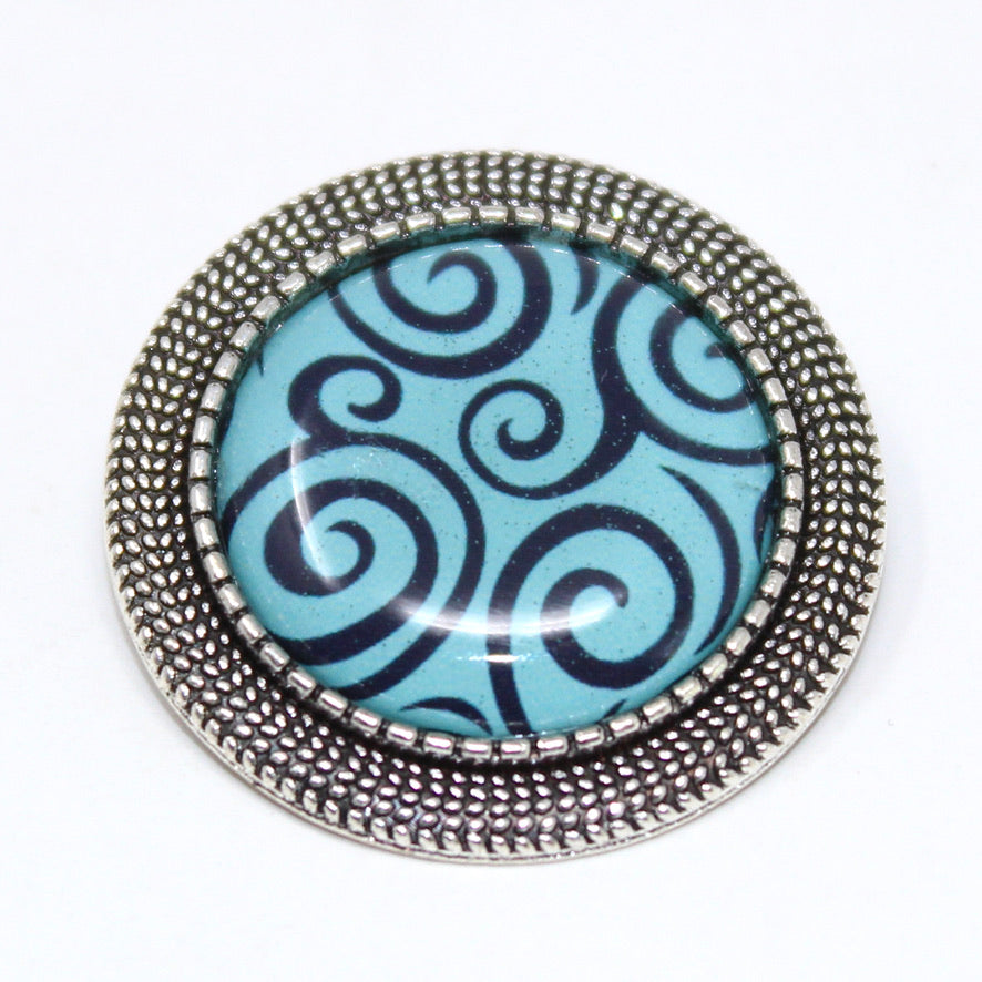 Broche Pin's Me Up Graphic Spirale - Labelle Ikeya Création Originale - Broches