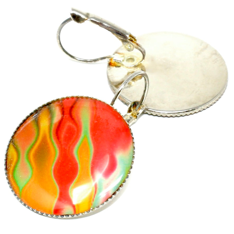 Cible Volcano Dormeuses - Labelle Ikeya Création Originale - Boucles d'oreilles