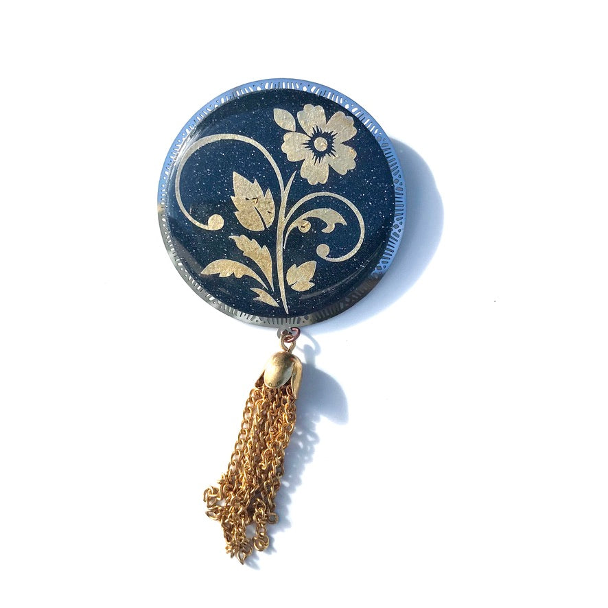 Fleur Dorée Majestueuse - Labelle Ikeya Création Originale - Broches