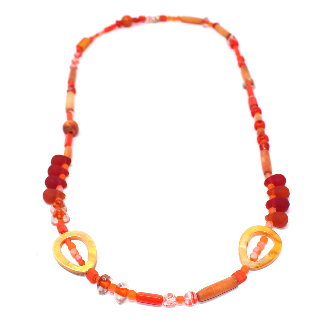 Astria Gypset Orange Sun - Labelle Ikeya Création Originale - Sautoir