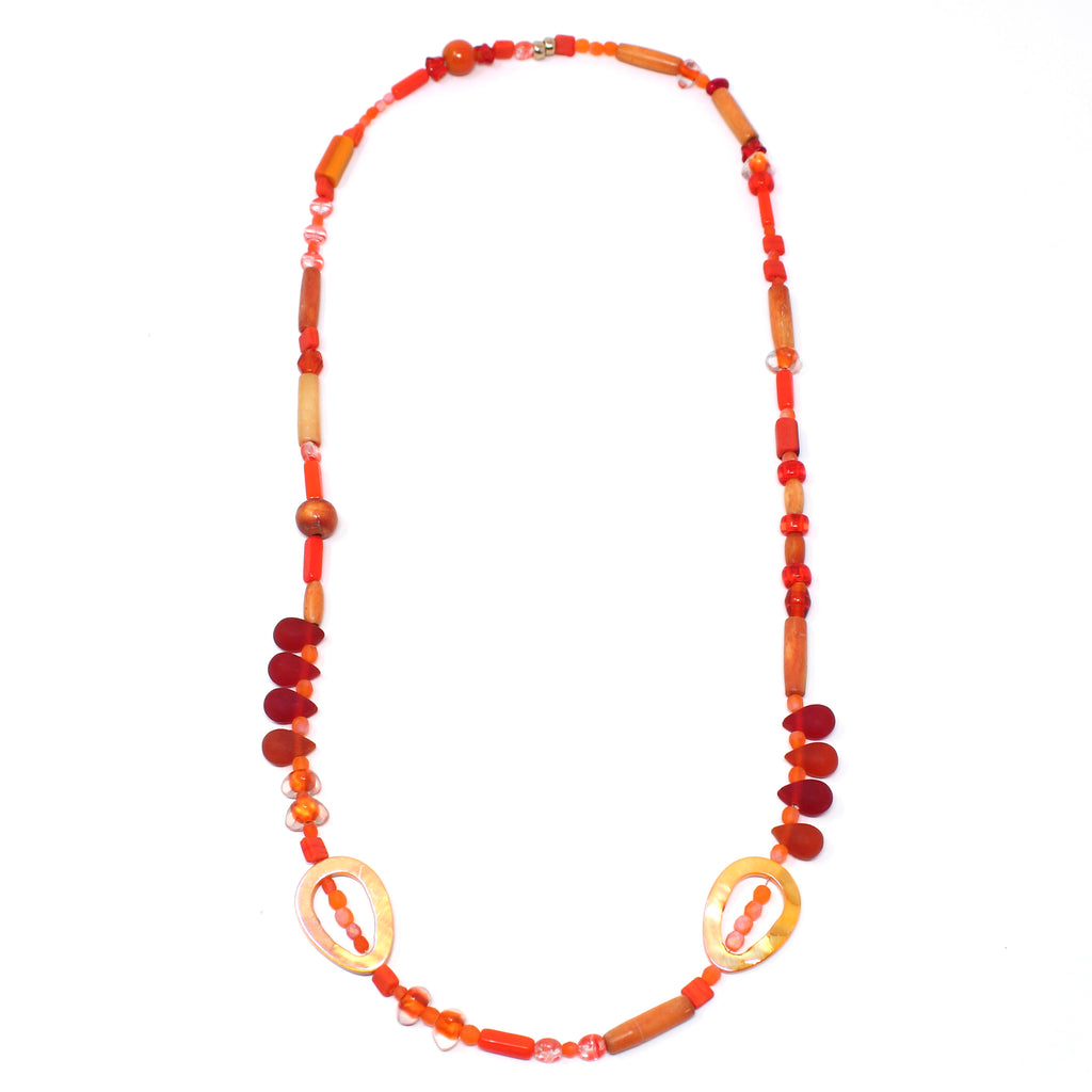 Astria Gypset Orange Sun - Labelle Ikeya Création Originale - Sautoir