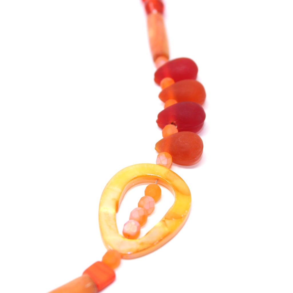 Astria Gypset Orange Sun - Labelle Ikeya Création Originale - Sautoir