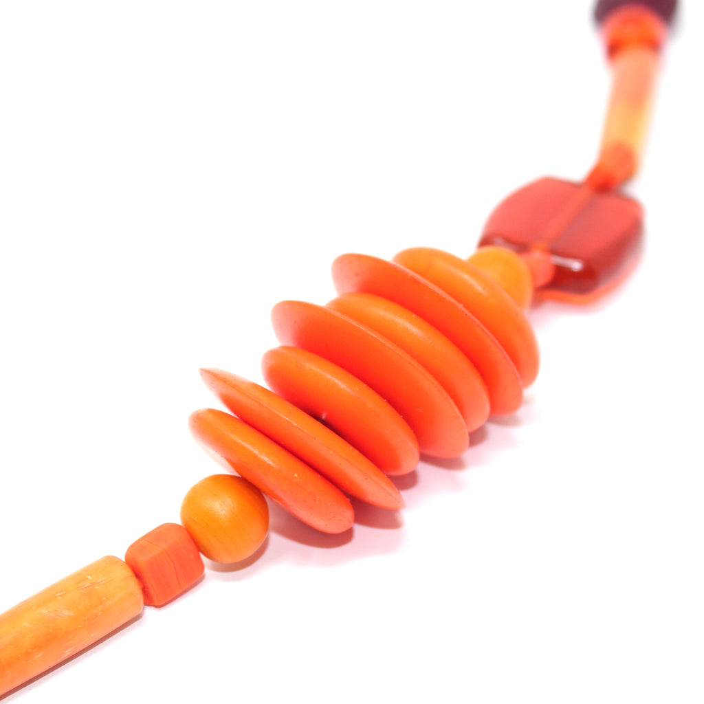 Astria Gypset Orange Round - Labelle Ikeya Création Originale - Sautoir