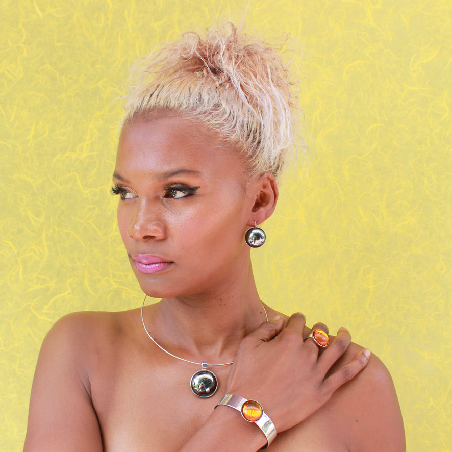 Cristal de Bohème Dorure Transparente - Labelle Ikeya Création Originale - Parure