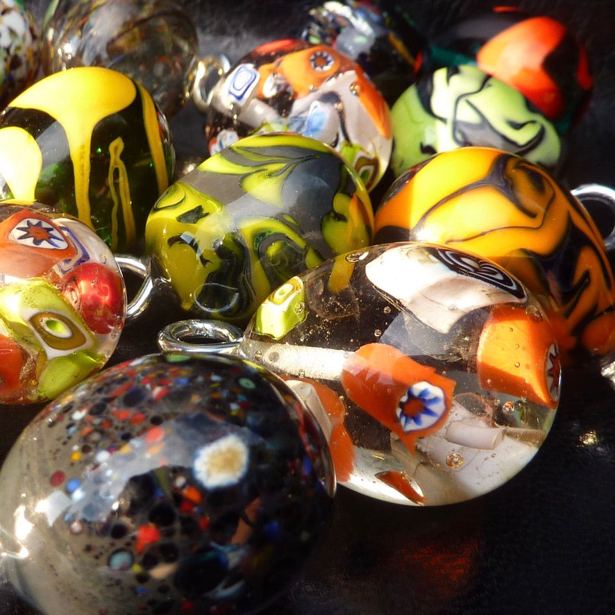 Œuf Alchimie Lumineuse Murano - Labelle Ikeya Création Originale - Porte Clefs Murano