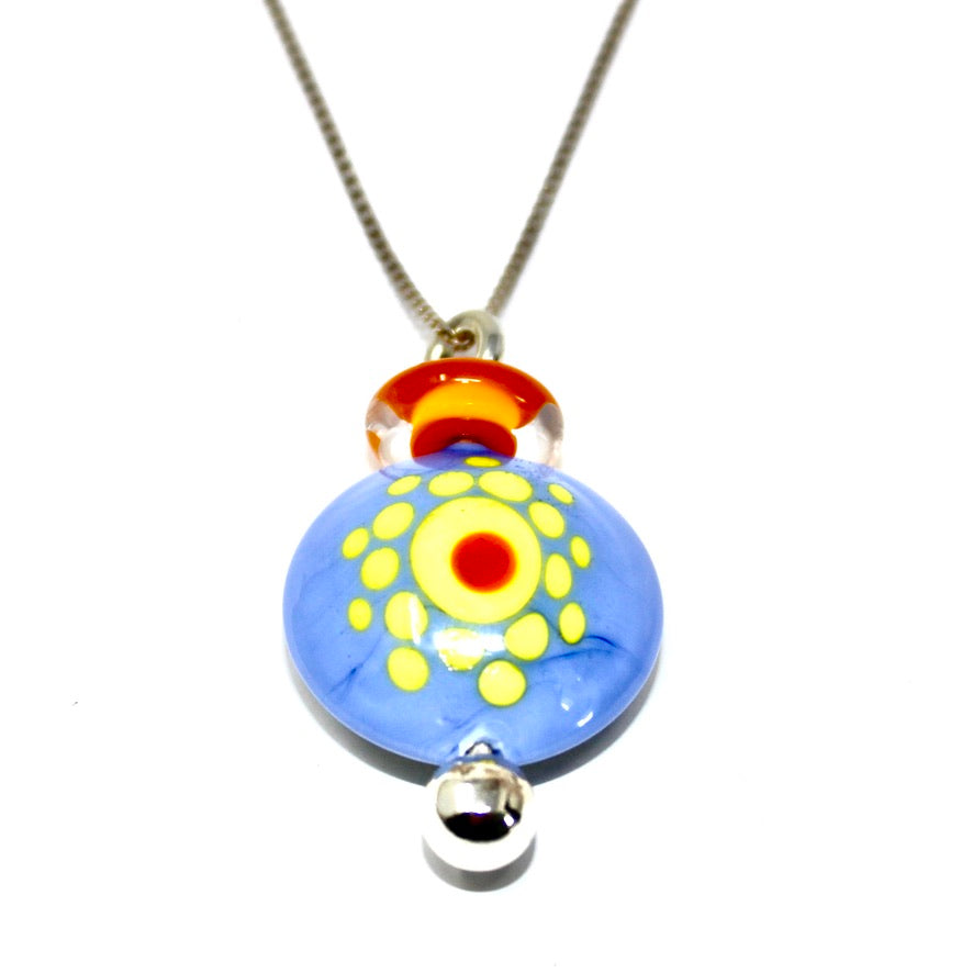 Tournesol Murano - Labelle Ikeya Création Originale - Pendentif Chaîne
