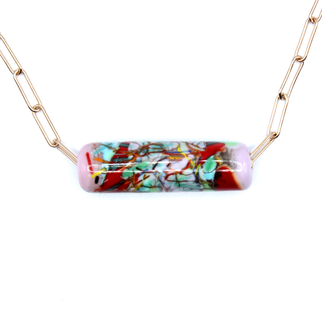 Roula UP Murano Ras de cou doré à l'or fin - Labelle Ikeya Création Originale - Collier