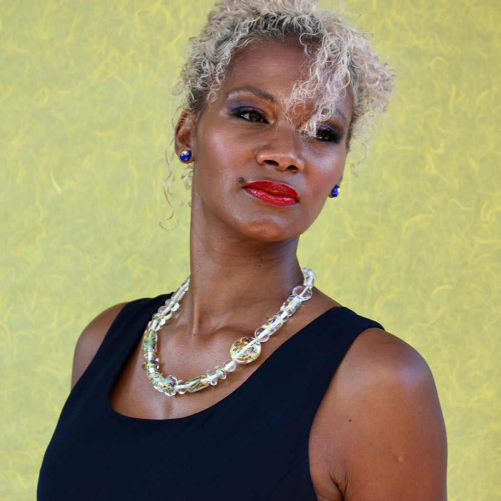 Cristal en Fête Murano Color Prestige - Labelle Ikeya Création Originale - Collier