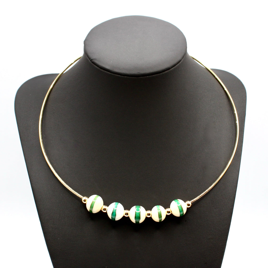 Verdura Oro Ras de cou Murano doré à l'or fin - Labelle Ikeya Création Originale - Ras de cou