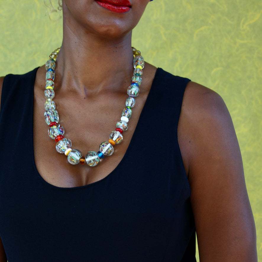 Murano Cristal Color Prestige - Labelle Ikeya Création Originale - Collier