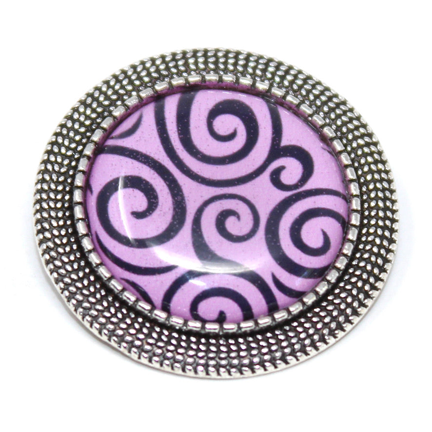 Broche Pin's Me Up Graphic Spirale - Labelle Ikeya Création Originale - Broches