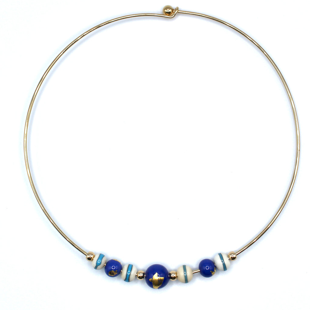 Lyrae Oro Ras de cou Murano doré à l'or fin - Labelle Ikeya Création Originale - Ras de cou