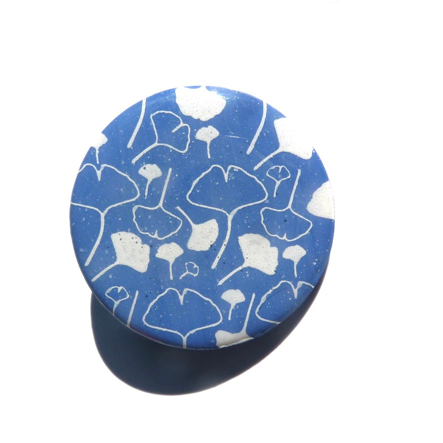 Ginkgo Blue Jean - Labelle Ikeya Création Originale - Broches