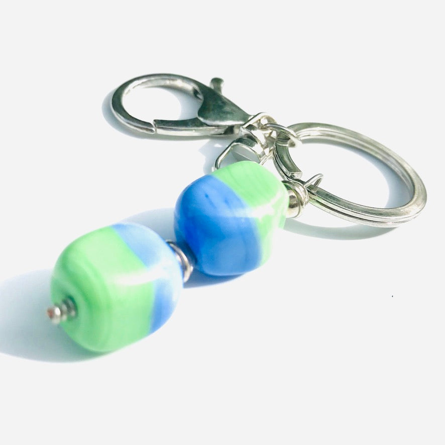 Caillou Terra Nova Murano - Labelle Ikeya Création Originale - Porte Clefs Murano