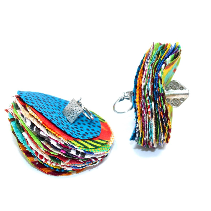 Capou Wax - Labelle Ikeya Création Originale - Boucles d'oreilles