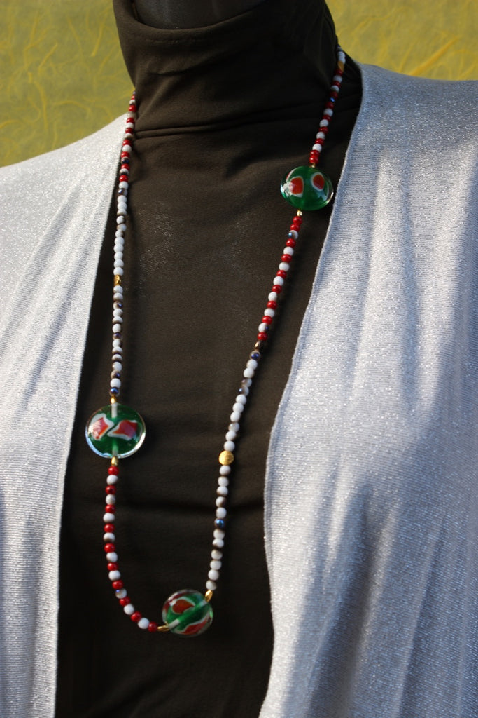 VerdeFiesta Murano Sautoir - Labelle Ikeya Création Originale - Collier