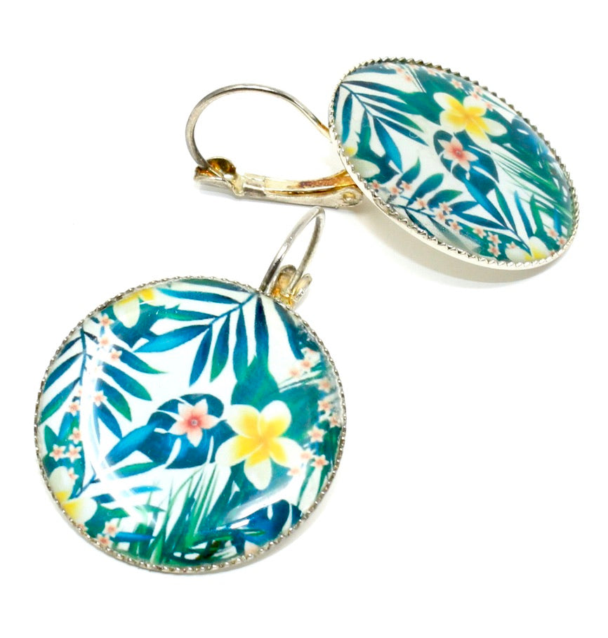 Jungle Tropicale Fantaisy - Labelle Ikeya Création Originale - Boucles d'oreilles