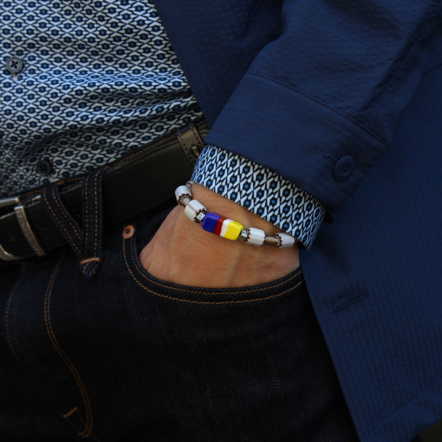 Mixte Chevron Iconic Homo Murano - Labelle Ikeya Création Originale - Bracelets