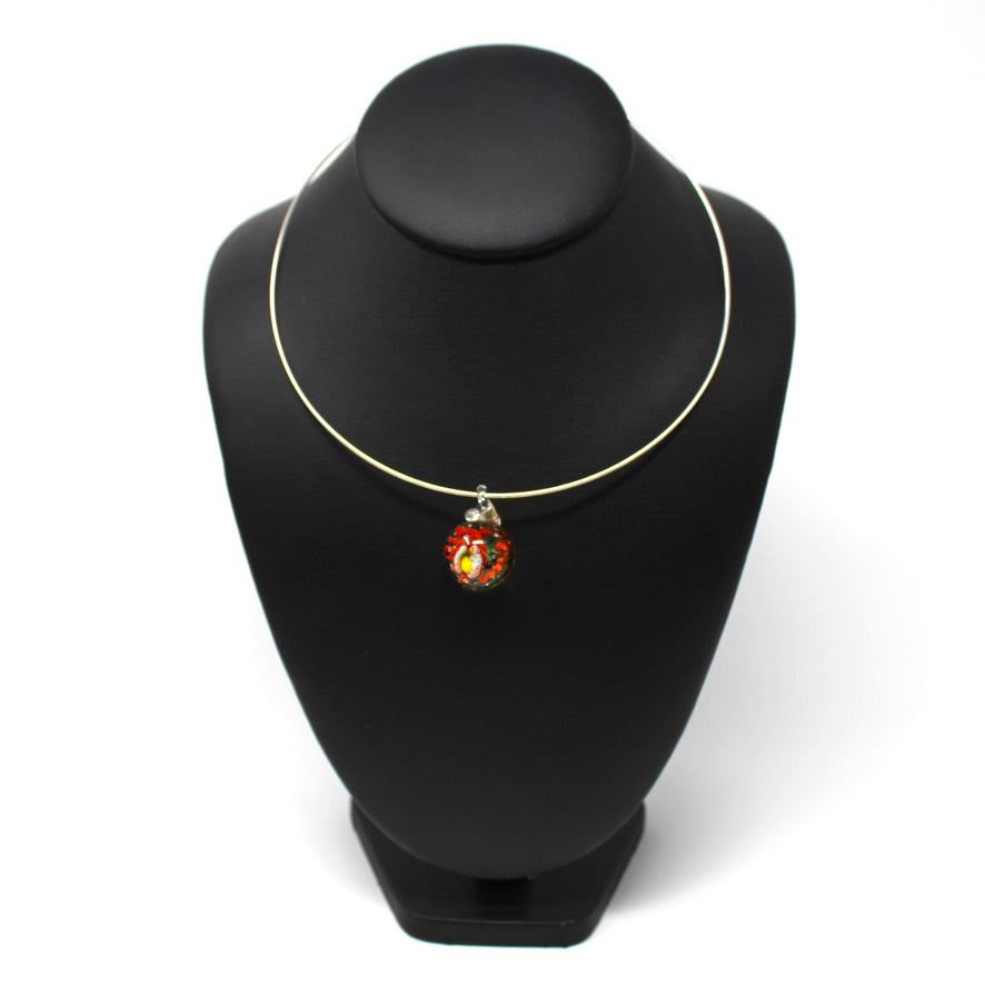 Grandiflora Flower Murano - Labelle Ikeya Création Originale - Ras de cou