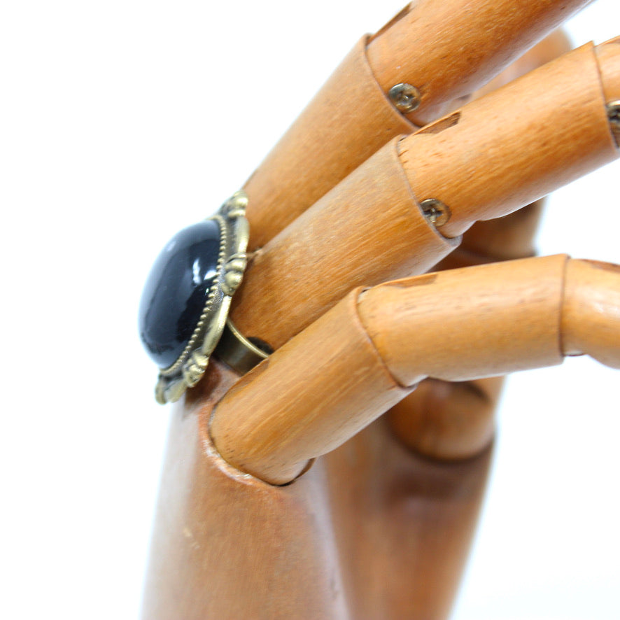 Bague Minérale Onyx - Labelle Ikeya Création Originale - Bague