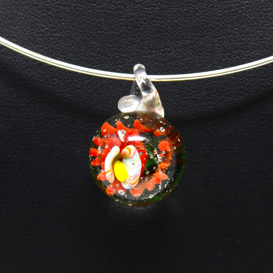 Œillet Flower Solo Murano - Labelle Ikeya Création Originale - Ras de cou