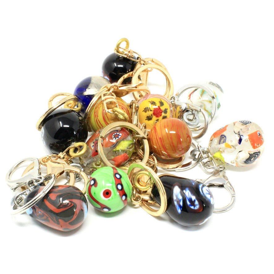 Krobo Œuf Murano - Labelle Ikeya Création Originale - Porte Clefs Murano