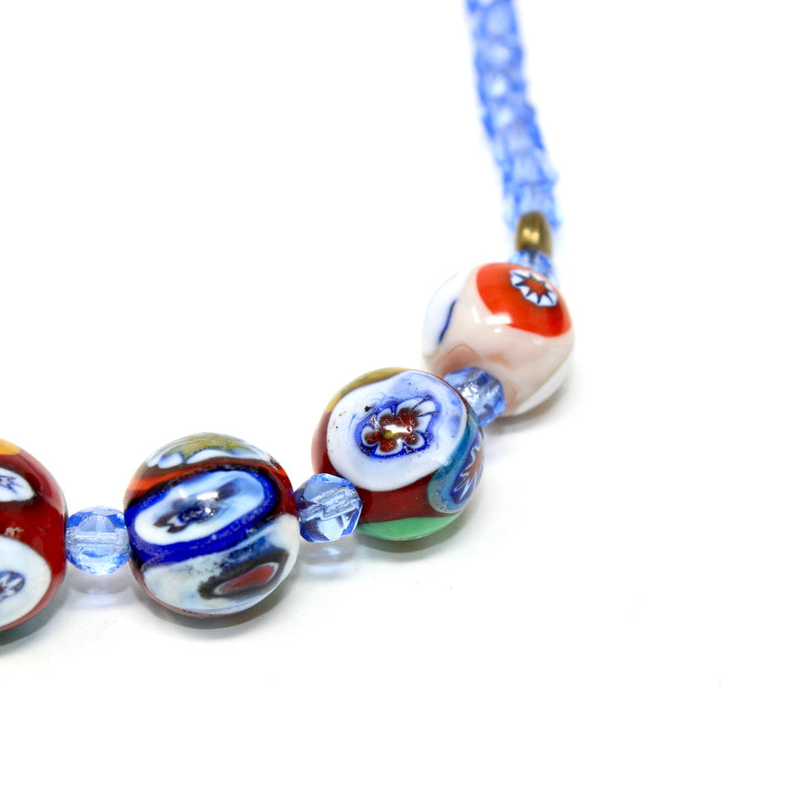 Collier Murines Murano Blue Color - Labelle Ikeya Création Originale - Collier