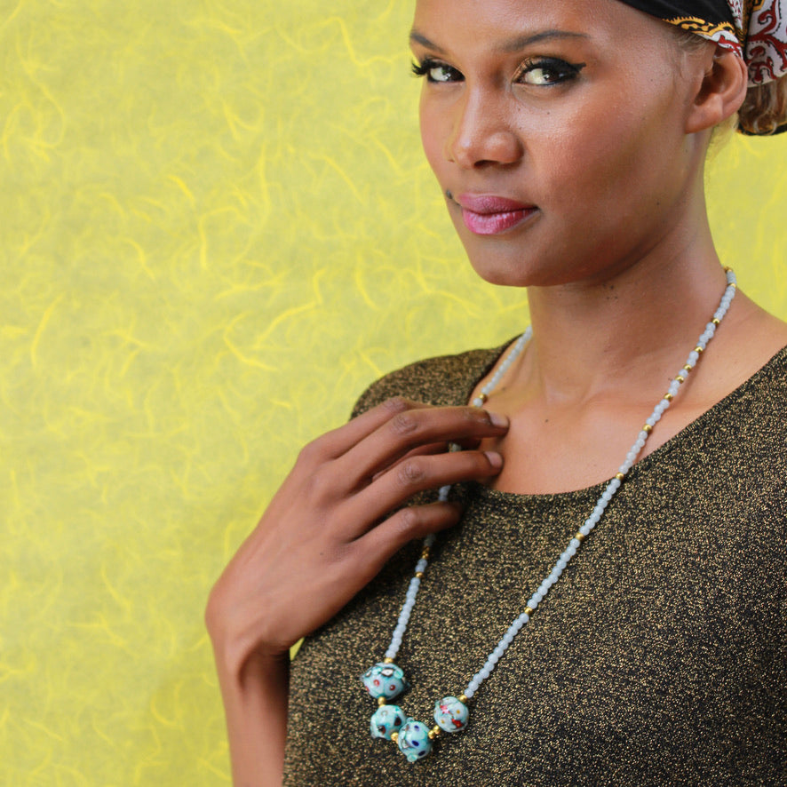 Bhanthaya Sautoir Murano - Labelle Ikeya Création Originale - Sautoir