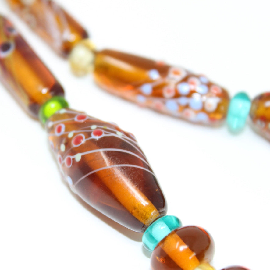 Ambre Fleuri au Miel - Labelle Ikeya Création Originale - Collier