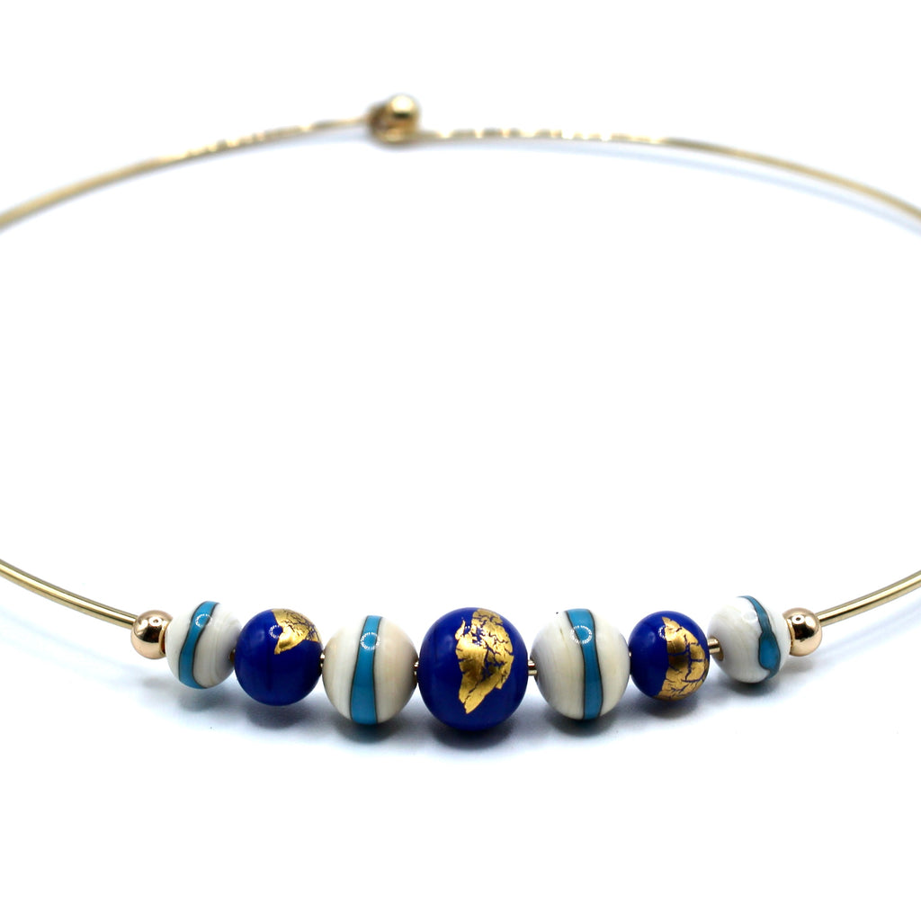 Tampa Lola Ras de cou Murano doré à l'or fin - Labelle Ikeya Création Originale - Ras de cou